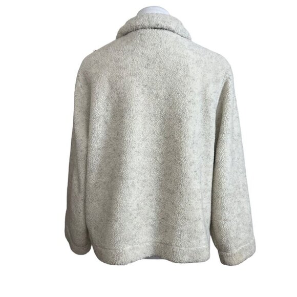 Orvis Teddy Bear Sherpa Tapestry Trim Cream Shacket Jacket Womens L Large - Picture 4 of 14